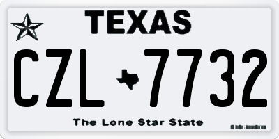 TX license plate CZL7732