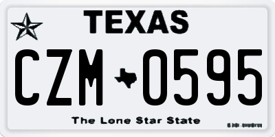 TX license plate CZM0595