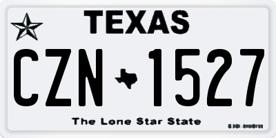 TX license plate CZN1527