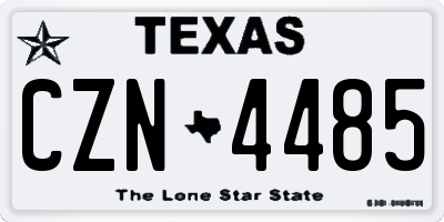 TX license plate CZN4485
