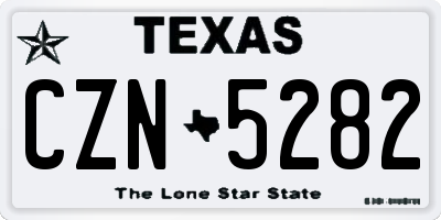 TX license plate CZN5282