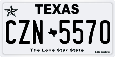 TX license plate CZN5570