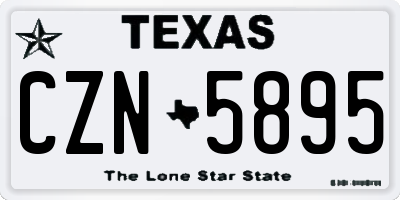TX license plate CZN5895