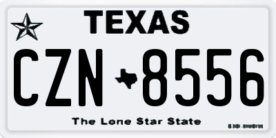TX license plate CZN8556