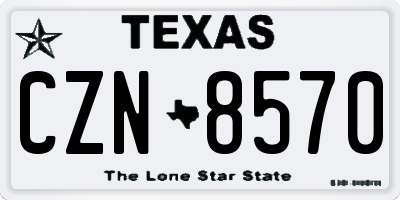 TX license plate CZN8570