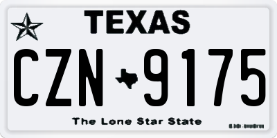 TX license plate CZN9175