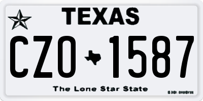 TX license plate CZO1587