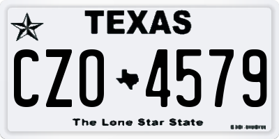 TX license plate CZO4579