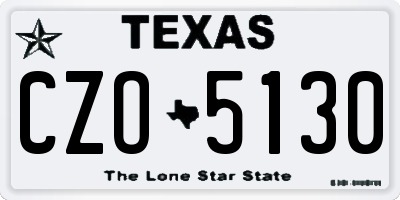 TX license plate CZO5130