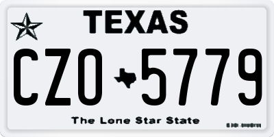 TX license plate CZO5779