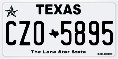 TX license plate CZO5895