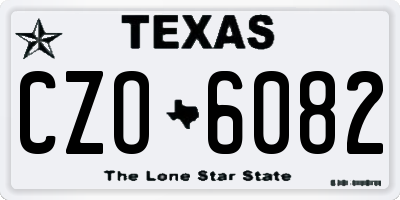 TX license plate CZO6082
