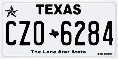 TX license plate CZO6284