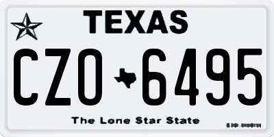TX license plate CZO6495