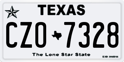 TX license plate CZO7328