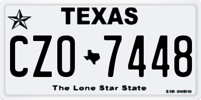 TX license plate CZO7448