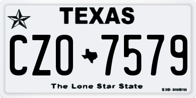 TX license plate CZO7579