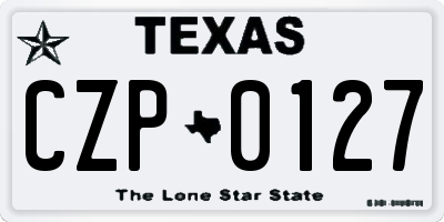 TX license plate CZP0127