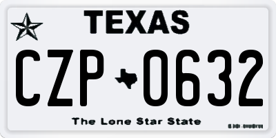 TX license plate CZP0632