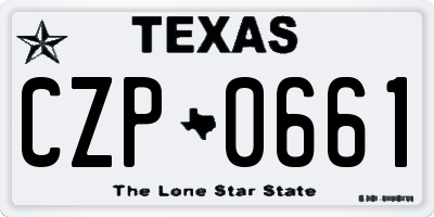 TX license plate CZP0661