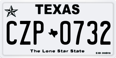 TX license plate CZP0732