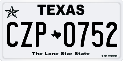 TX license plate CZP0752