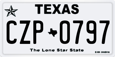 TX license plate CZP0797