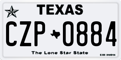 TX license plate CZP0884