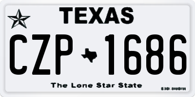 TX license plate CZP1686