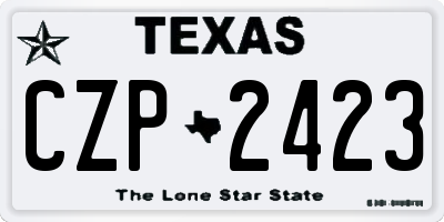 TX license plate CZP2423