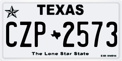 TX license plate CZP2573