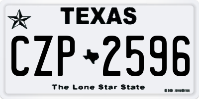 TX license plate CZP2596