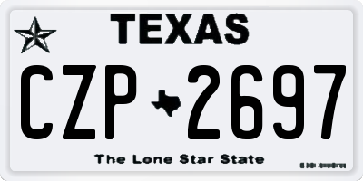 TX license plate CZP2697