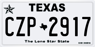 TX license plate CZP2917
