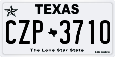 TX license plate CZP3710