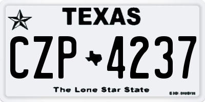 TX license plate CZP4237