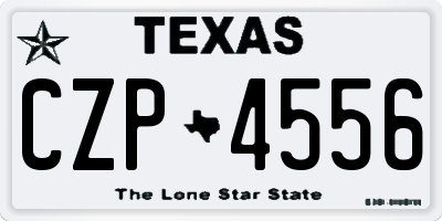 TX license plate CZP4556
