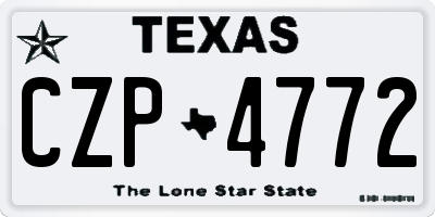 TX license plate CZP4772