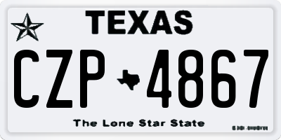 TX license plate CZP4867