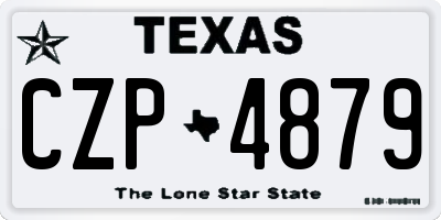 TX license plate CZP4879