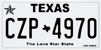 TX license plate CZP4970