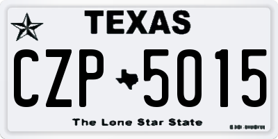 TX license plate CZP5015