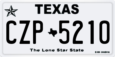 TX license plate CZP5210