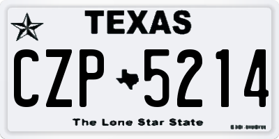 TX license plate CZP5214