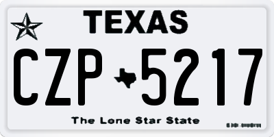 TX license plate CZP5217