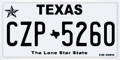 TX license plate CZP5260