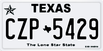 TX license plate CZP5429