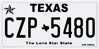 TX license plate CZP5480