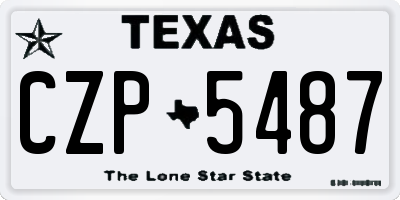 TX license plate CZP5487