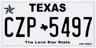 TX license plate CZP5497